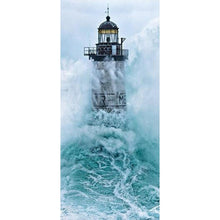 Load image into Gallery viewer, Seaside Lighthouse 5D Diamond Painting Kit Full Round Drill Rhinestone DIY Wall Art Crafts Mosaic Picture Home Decoration Gift 
