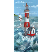 Load image into Gallery viewer, Seaside Lighthouse 5D Diamond Painting Kit Full Round Drill Rhinestone DIY Wall Art Crafts Mosaic Picture Home Decoration Gift 
