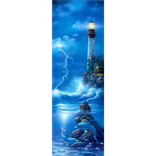 Load image into Gallery viewer, Seaside Lighthouse 5D Diamond Painting Kit Full Round Drill Rhinestone DIY Wall Art Crafts Mosaic Picture Home Decoration Gift 
