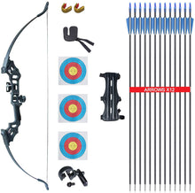 Load image into Gallery viewer, Takedown Recurve Bow Set &amp; Bow Sight &amp; Arrow Rest Hunting Or 12pcs Arrows Archery for Adult Training Bow Kit
