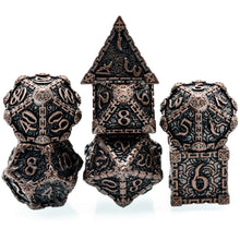 Load image into Gallery viewer, Cusdie 7Pcs DND Metal Dice set D4 D6 D8 D10 D% D12 D20
