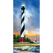 Load image into Gallery viewer, Seaside Lighthouse 5D Diamond Painting Kit Full Round Drill Rhinestone DIY Wall Art Crafts Mosaic Picture Home Decoration Gift 
