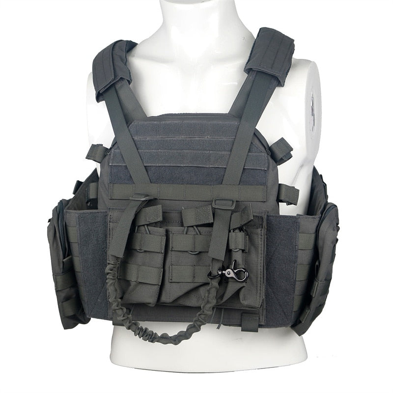LQARMY 1000D Nylon Plate Carrier Tactical Vest Outdoor Hunting Protective Adjustable MODULAR Vest for Airsoft Combat Accessories