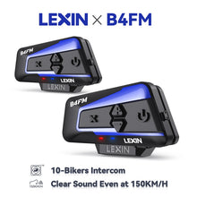 Load image into Gallery viewer, Lexin B4FM-X Bluetooth Motorcycle Intercom Helmet Headsets,BT 5.0 Wireless Communication Interphone Music Sharing 10 Riders
