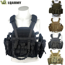 Load image into Gallery viewer, LQARMY 1000D Nylon Plate Carrier Tactical Vest Outdoor Hunting Protective Adjustable MODULAR Vest for Airsoft Combat Accessories
