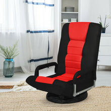 Load image into Gallery viewer, 360-Degree Swivel Gaming Floor Chair with Foldable Adjustable Backrest
