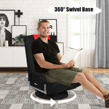 Load image into Gallery viewer, 360-Degree Swivel Gaming Floor Chair with Foldable Adjustable Backrest
