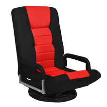 Load image into Gallery viewer, 360-Degree Swivel Gaming Floor Chair with Foldable Adjustable Backrest
