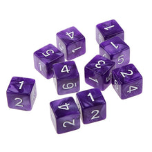 Load image into Gallery viewer, Multicolor 10pc 12d6/10d6/6d6 gaming Dice
