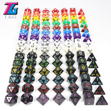 Load image into Gallery viewer, 7pc Dice Set (D4,D6,D8,D10,D10%,D12,D20) for RPG games(25 Colors)
