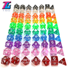 Load image into Gallery viewer, 7pc Dice Set (D4,D6,D8,D10,D10%,D12,D20) for RPG games(25 Colors)
