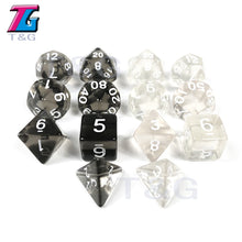 Load image into Gallery viewer, 7pc Dice Set (D4,D6,D8,D10,D10%,D12,D20) for RPG games(25 Colors)
