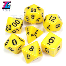 Load image into Gallery viewer, 7pc Dice Set (D4,D6,D8,D10,D10%,D12,D20) for RPG games(25 Colors)
