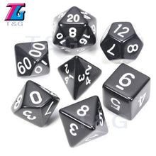 Load image into Gallery viewer, 7pc Dice Set (D4,D6,D8,D10,D10%,D12,D20) for RPG games(25 Colors)
