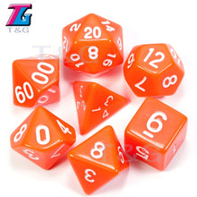 Load image into Gallery viewer, 7pc Dice Set (D4,D6,D8,D10,D10%,D12,D20) for RPG games(25 Colors)
