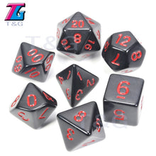 Load image into Gallery viewer, 7pc Dice Set (D4,D6,D8,D10,D10%,D12,D20) for RPG games(25 Colors)
