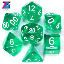 Load image into Gallery viewer, 7pc Dice Set (D4,D6,D8,D10,D10%,D12,D20) for RPG games(25 Colors)
