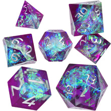 Load image into Gallery viewer, Resin Iridescent Dazzle RPG Dice Set(D4/D6/D8/D10/D%/D12/D20)
