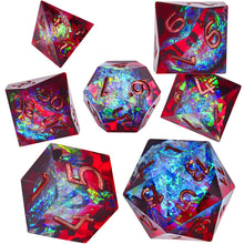 Load image into Gallery viewer, Resin Iridescent Dazzle RPG Dice Set(D4/D6/D8/D10/D%/D12/D20)
