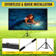 Load image into Gallery viewer, VEVOR 60/70/80/90/110 Inch Tripod Projector Screen W/ Stand
