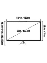 Load image into Gallery viewer, VEVOR 60/70/80/90/110 Inch Tripod Projector Screen W/ Stand
