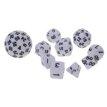 Load image into Gallery viewer, 10pcs Multi-sided Dices Set for RPG games(includes 1 -d100)
