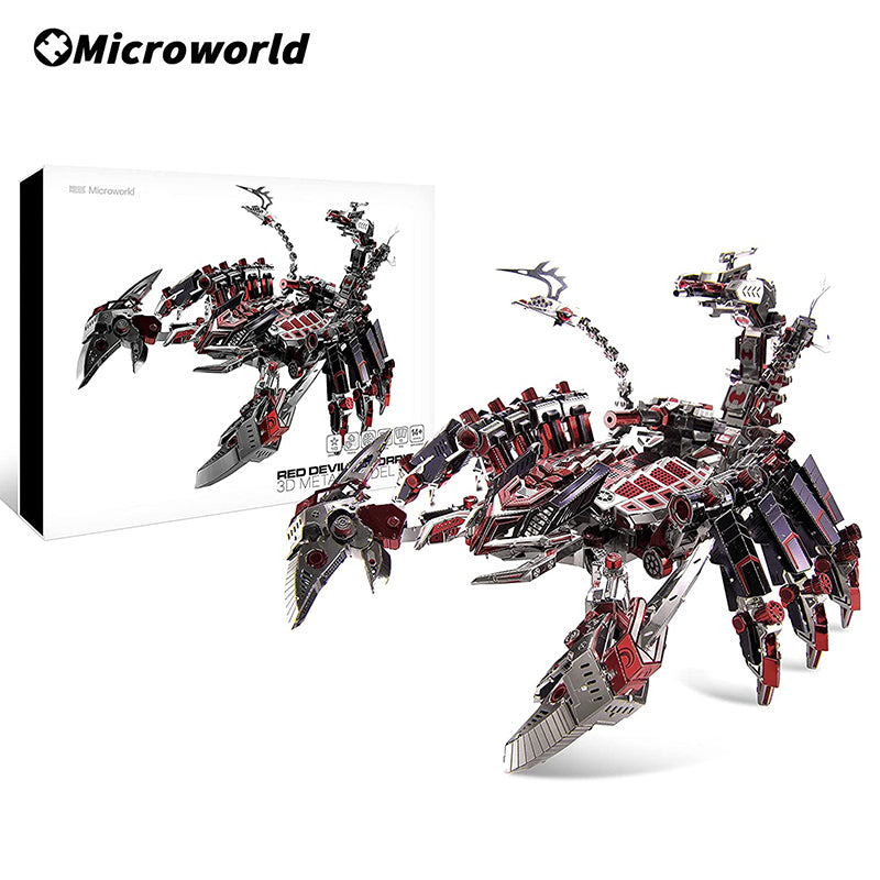 3D Metal Red Devil Scorpion Model Kits