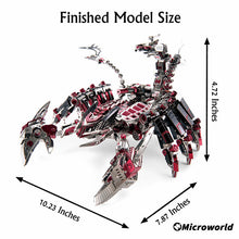 Load image into Gallery viewer, 3D Metal Red Devil Scorpion Model Kits
