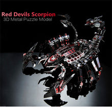 Load image into Gallery viewer, 3D Metal Red Devil Scorpion Model Kits
